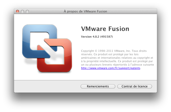 VMware Fusion 4.0.2 Mac OS X 10.7 Lion