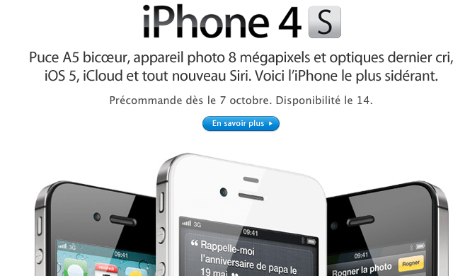 Email envoy par apple sur l'iphone 4S