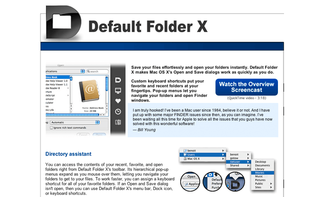 Default Folder X mac os x lion