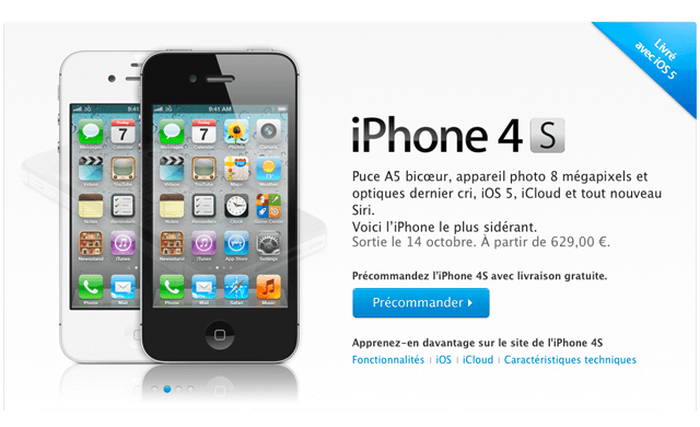 IPhone 4S en precommande