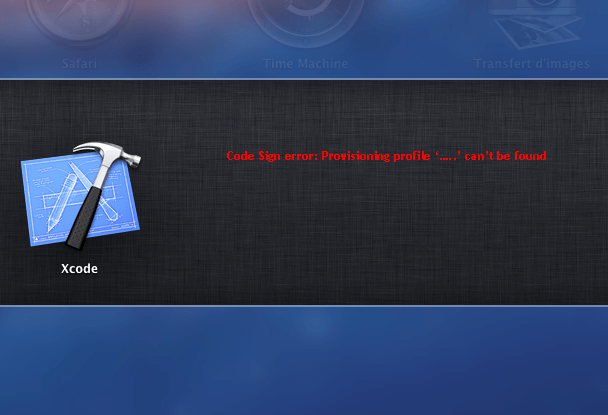 IPhone app et provisioning profile