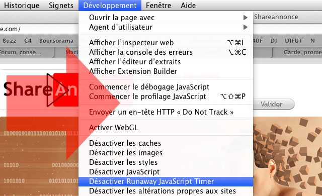 Enable the Develop Menu in Safari