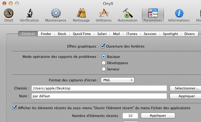 Onyx 2.4.2 mac OS X Lion