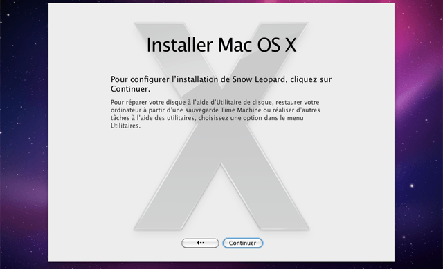 Snow Leopard dans Vmware Fusion 4.1 sur Mac OS X