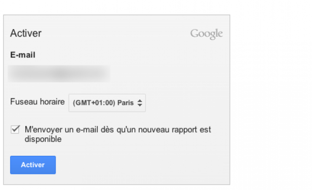 Stats de votre compte Google - Google Activity