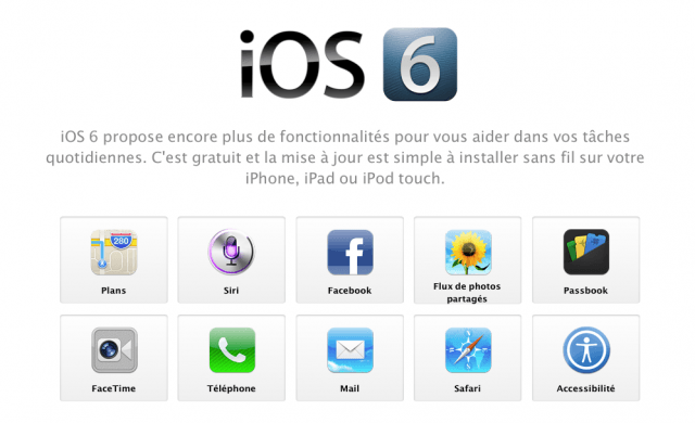 IOS 6 Disponible sur iTunes