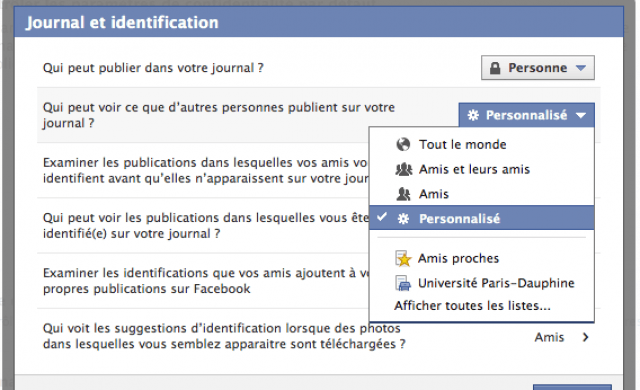 Empcher amis voir vos messages prives facebook