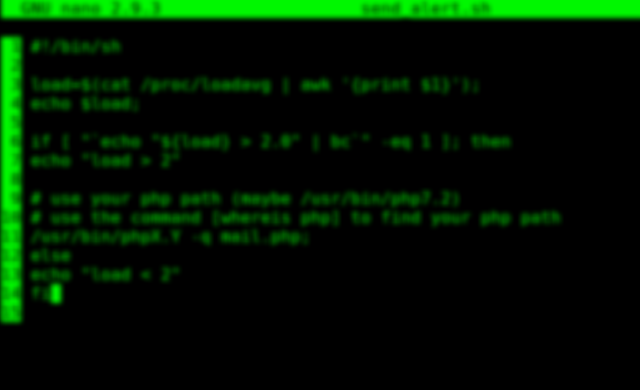 Alert by mail load server cpu high