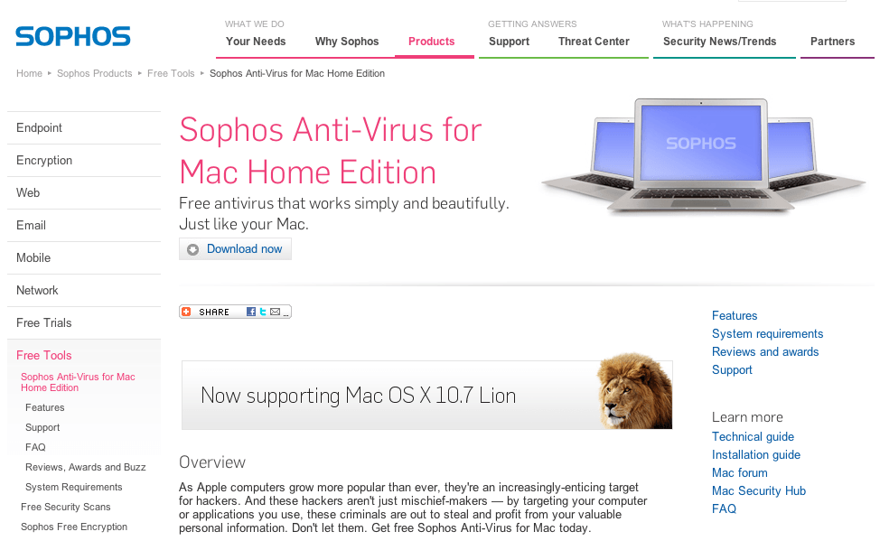 Sophos Anti-Virus for Mac Home Edition